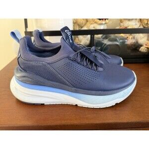 Clove Forte Shoes Sneaker Women 8 Navy Blue White Supercush Alto Comfort Nursing